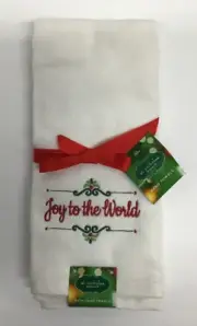St Nicholas Square Joy to the World Hand Towels Set of 2