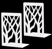 Tree Branch Arch Book Life Tree Metal Bookends 1 pairs Tree Branch White 1