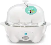 Rapid Electric Egg Cooker 7 Egg Capacity Poacher Omelet Maker - White Black