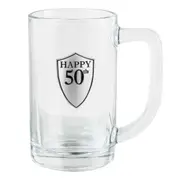 Birthday 50th Celebration Beer Stein/Glass 500ml Drinking Cup Glassware w/Handle