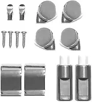 Roca Senso and Giralda Chrome Soft Close Toilet Seat Hinge Set With End Cap Fixings and Dampers