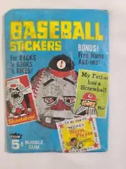 1969 Fleer Baseball Sticker ~ 5 Cent Wax Wrapper, ~ Still Sealed, Have a Look!