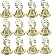 12pcs Metal Table Photo Clips Memo Holders Round Base for Wedding Party Restaurant Decor
