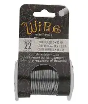 BeadSmith Hematite 22 Gauge Craft Wire Elements - 20 Yard Spool