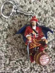 VINTAGE 2.25” CAPTAIN MORGAN RUM PIRATE KEY CHAIN SPICED COCKTAIL KEYCHAIN