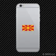 Macedonian Flag Cell Phone Sticker Mobile Macedonia MKD MK