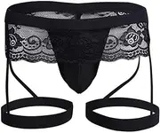 [YZMJYMHS] Lingerie for Women Sexy Men's Underwear Lace Panties Thong Jockstrap Pants-Black_3XL