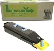 1T02JZAUS0 Model TK-867Y Yellow Toner Cartridge For use with Kyocera TASKalfa 250ci and 300ci Color Multifunction Laser Printers, Up to 12000 Pages Yield at 5% Average Coverage