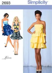 Simplicity Sewing Pattern 2693 Dress Party Misses Size 4-12
