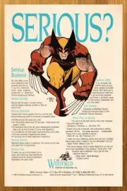 1989 Westfield Comics Subscription Print Ad/Poster Arthur Adams Wolverine Art