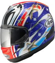 Arai RX-7V Evo Nakano Helmet, white-red-blue, Size L for Men White Red Blue
