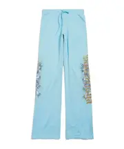 Balenciaga Graphic Flare Pants S,XS light blue