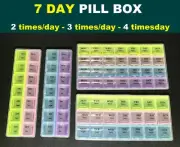 Medicine Pill Dispenser Box 7 Day Box Case Container Storage Holder Tablet Boxes