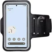 CoverKingz Sports Armband for Google Pixel 7 Pro - Arm Bag with Key Compartment Upper Arm Holder - Sports Running Armband Mobile Phone Armband Black