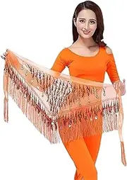 [HAMKVBPR] Belly Dance Hip Scarf Tassel Decorative Waist Scarf Belly Dance Waist Chain Tassel for Women