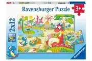 My Dino Friends Jigsaw Puzzle, 2x12 Piece