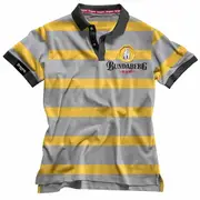 Bundy Bundaberg Rum Mens Embroidered Polo Shirt Grey Yellow