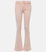 [7 For All Mankind] 7 For All Mankind Mid-rise bootcut jeans UK 14 pink