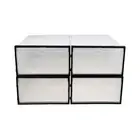 4 Pcs Shoe Box Storage Male Shoes Container Containers Plastic Boxes