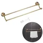 600mm Double Towel Rack Rail Bar Brass Bathroom Wall Mounted Towel Shelf