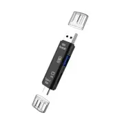 3-In-1 Card Reader with OTG Function Support USB 2.0 /Type C/USB Function9701