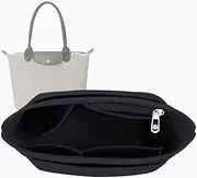Lckaey purse Organizer for longchamp tote bag le pliage Insert organizer small bag organizer inserts handbag best1032black-S