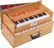 OM Safri Harmonium-3½ Octaves By Kaayna Musicals-9 Stops-4 Drone- 440 Hz- Vocal
