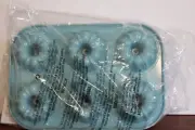 Pampered Chef Mini Fluted Cake Pan #1602 Mini Pie Pan Blue NEW NEVER USED
