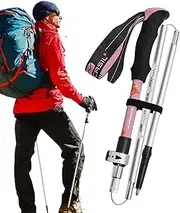 Hiking Poles - Retractable Walking Stick | Portable Balance Support, Adjustable Hiking Assistant Aid, Multifunctional Camping Accessories for Men Women