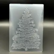 3D Plastic Embossing Folder Template Classic Christmas Tree Texture A6 Size for