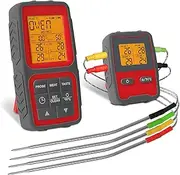 xinyee Smart Meat Thermometer Digital Wireless with Dual Probes Instant Read Magnetic Food Thermometer APP Control with Timing Alarm for Outside Grill BBQ with Standable and Hangable Stand