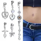 Belly Button Ring Belly Piercing Fake Belly Piercing Geometric Navel Ring