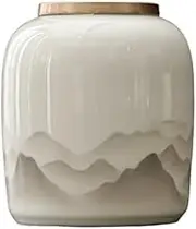 Kitchen Container Ceramic Small Tea Canister With Sealed Lid Household Storage Jar for Tea, Coffee, Nuts, Herb, Spice, Sugar For Loose Tea
