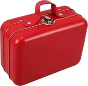 WHAMVOX Square Suitcase Box for Storage Iron Tin Case Handle Compact Portable for Toys Makeup