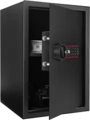 Digital Safe Electronic Security Box, Combination Lock Box with Key and Keypad -