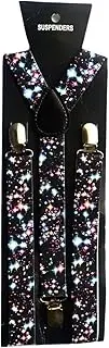 [Aiko Fashion] Fashion Print Pattern Mens Women Adjustable Elastic Suspenders Y-Shaped Clip On Unisex Braces