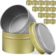 Hohopeti 16pcs Candle Tin Can Candle Jar with Lids Candles Bulk Candle Jar Containers Bulk Candle Jars Bulk Candle Making Tins DIY Candle Canister Candle Tin Containers Candle Bulk Tinplate