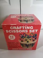 Vintage 12 Piece Crafting Scissors 2005 Books Are Fun + Extra Pair Of Scissors