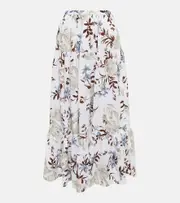 [Erdem] Erdem Olympia printed linen midi skirt AU 16 multicoloured