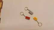 Lego Mega Blok Knox block brick keychain lot of 3
