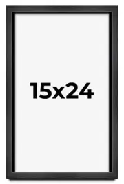 15x24 Shadow Box Frame Grey Charcoal Black | 0.875 Inches Deep | Solid Wood Shad