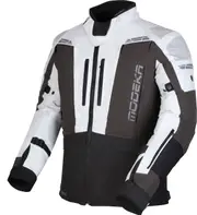 Modeka Hydron, textile jacket waterproof , color: Light Grey/Dark Grey/Black , size: XXL