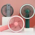 Portable Mini Hand Held Fan Small Folding Desk Cooler Cooling Fan USB Recharge