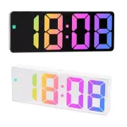 Modern LED Mirror Alarm Clock Digital Electronic Clocks with Snooze Auto Dim