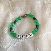 SETH 4 3/4" toddler boys beaded name bracelet-NEW