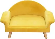 Multifunctional Cat Sofa Cat Litter Cat Bed Comfortable Cat Cushion Chair Firm Cat Sofa Four Seasons Universal Removable and Washable,Yellow