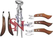 Hoof Nipper 15" and Farrier Loop Knives & De Knives Hoof Knife Set