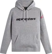 Alpinestars Linear Wordmark V3, hoodie , color: Grey/Black/Red , size: M