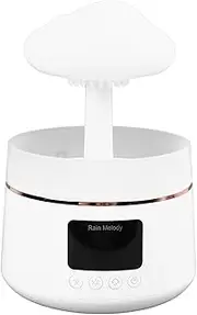Rain Cloud Humidifier, Mushroom Rain Cloud Essential Oil Diffuser Water Drip Humidifier with Color Night Light and Timer White Noise Air Humidifier Rain Sounds for Sleeping