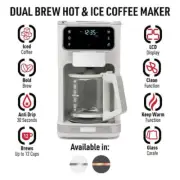 HADEN Dual Brew 12 Cup Ivory/Chrome Drip Coffee Maker